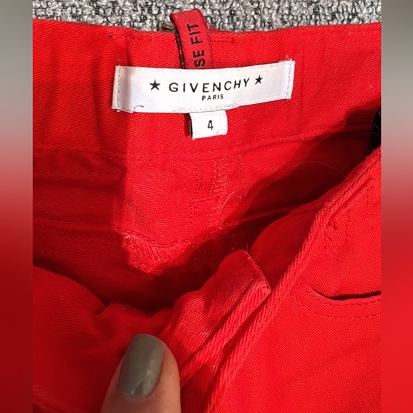 Givenchy Authentic Boys Red Jean Shorts Size 4T - Picture 3 of 5